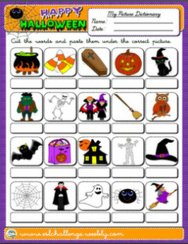 HALLOWEEN PICTURE DICTIONARY
