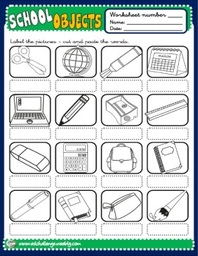 School Objects - picture dictionary