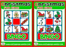 Christmas bingo cards