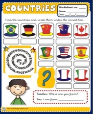 Countries Worksheets
