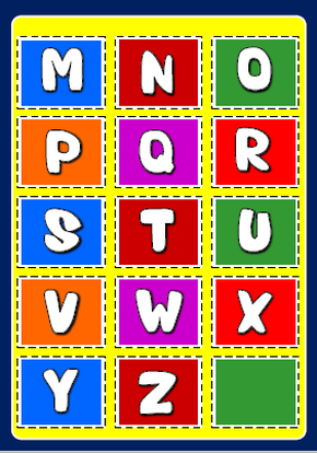 English teaching resources + the alphabet bingo