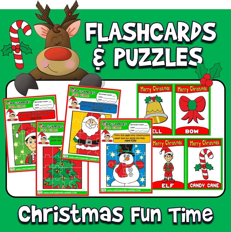 #christmas #flashcards #jigsaw #puzzles