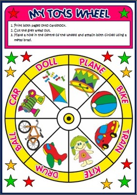 toys - vocabulary wheel