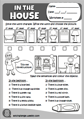 In the house - worksheet 6