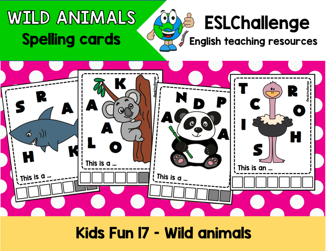 #wildanimals #cards #game #fun #spelling