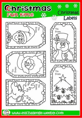 Christmas labels arts & crafts