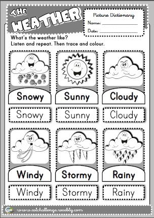 the weather - picture dictionary