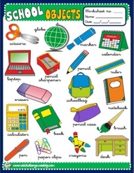 School Objects - poster
