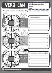 Expressing abilities - can - worksheets
