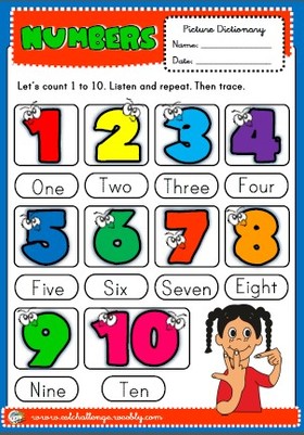 numbers - picture dictionary