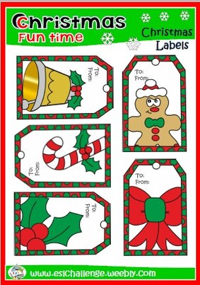 Christmas labels arts & crafts
