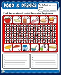 Food and Drinks Worksheets