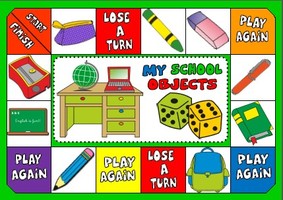 School objects - board game