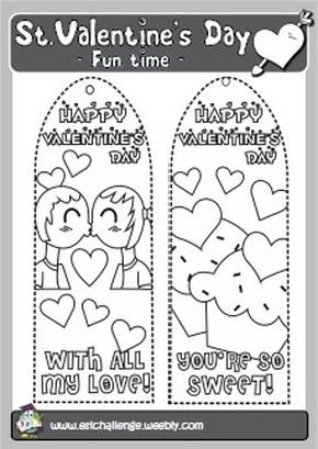 Valentine's bookmarks