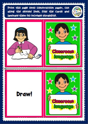 Classroom Language - memory cards game