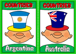English teaching resources + countries flashcards
