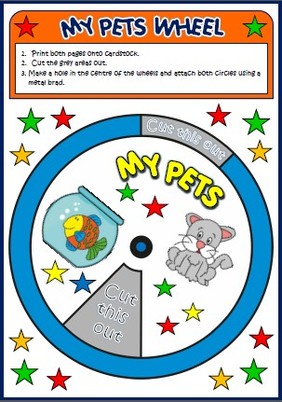pets - vocabulary wheel