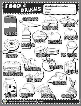 Food and drinks picture dictionary