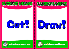 English teaching resources + classroom language flashcards