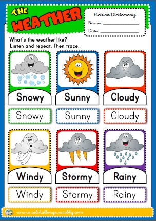 the weather - picture dictionary