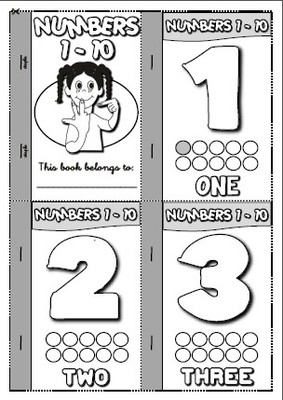 numbers - mini book