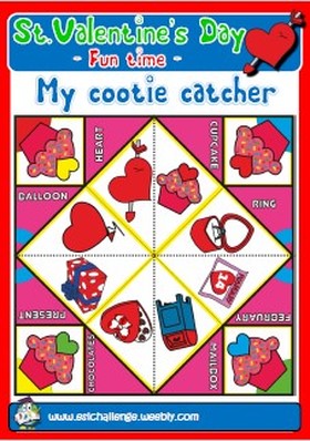 Valentine's games + cootie catcher