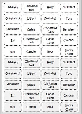 Christmas picture dictionary