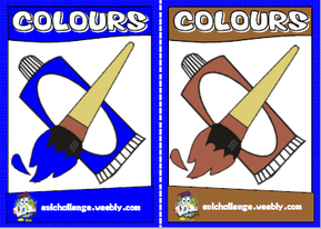 English teaching resources + colours flashcards