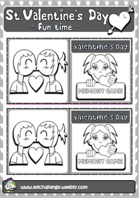 Valentine's memory cards
