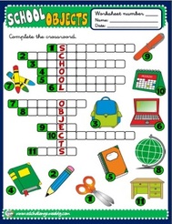 School Objects - worksheet 3 