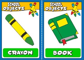 School objects - flashcards
