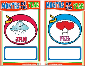 Months of the year matching cards