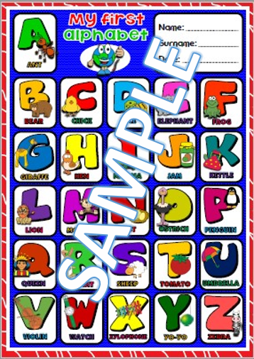 Alphabet poster + chart