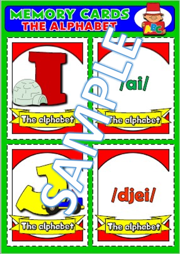 Alphabet memory cards + matching cards