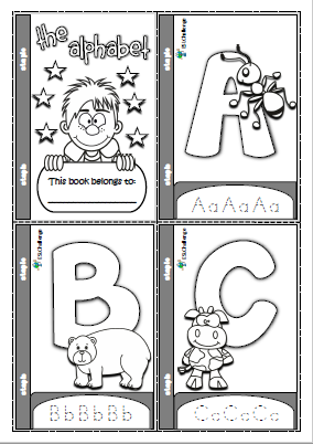 The alphabet - mini book (for colouring)