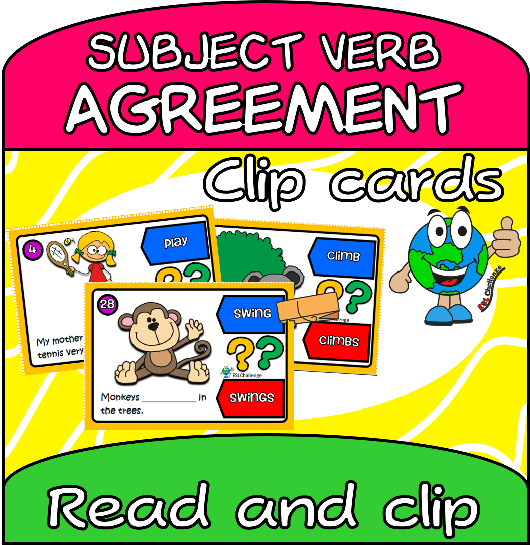 #subjectverbagreement clip cards