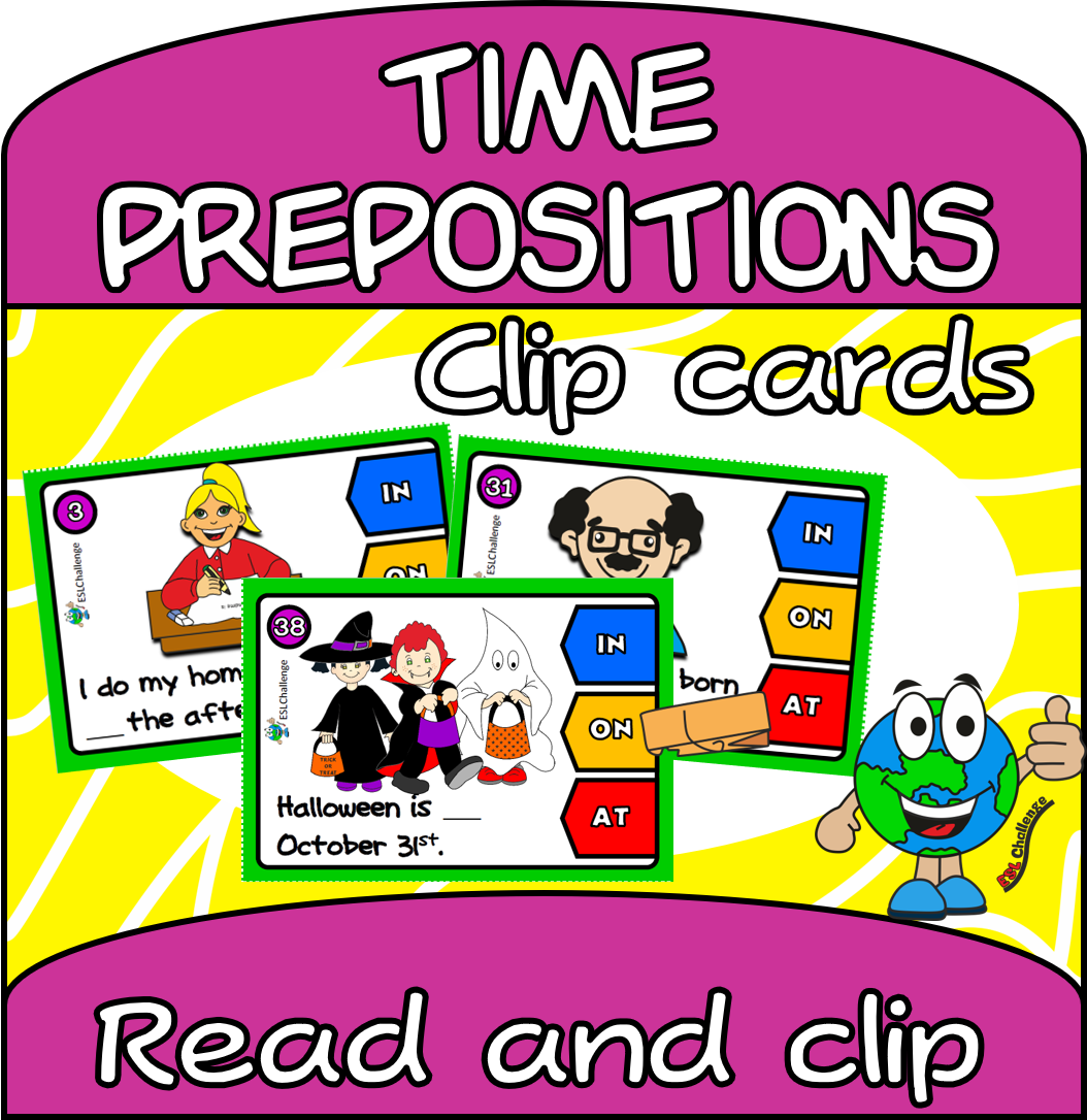 #timeprepositions clip cards