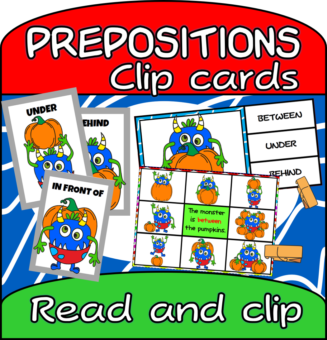 #prepositionsofplace clip cards