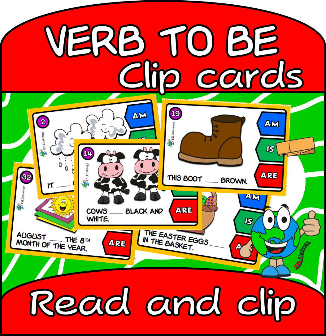 #verbtobe clip cards