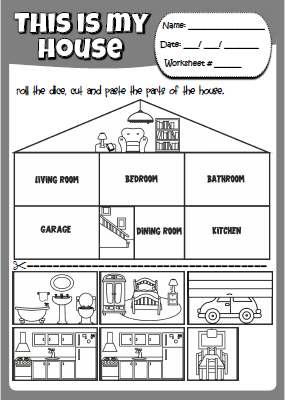 House - dice (activity sheet - cut outs)