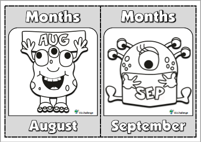 Months of the year - flashcards