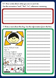 Expressing abilities - can - worksheets - test