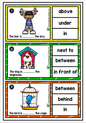 #positionalwords #prepositions #place #clipcards