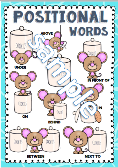 #positionalwords #prepositions #place #posters