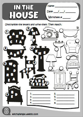 In the house - worksheet 4