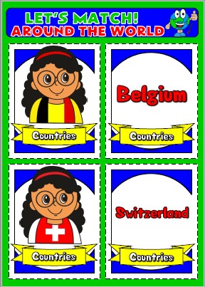 English teaching resources + countries flashcards