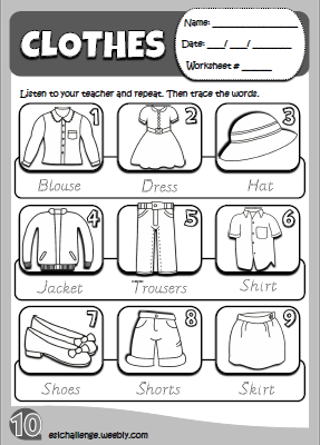 Clothes - picture dictionary