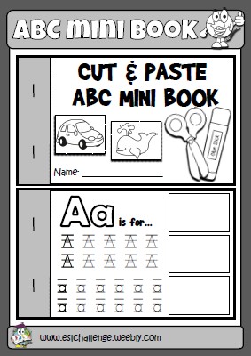 #Alphabet #minibook#cut&paste