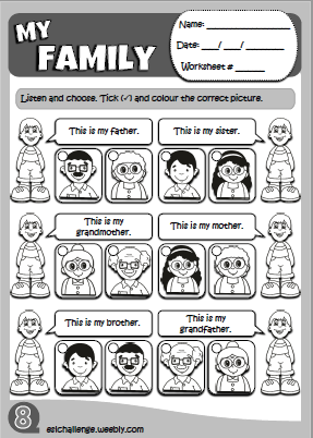 My family - worksheet 1