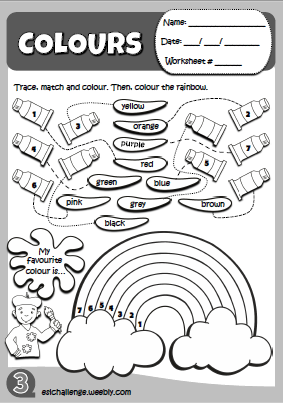 Colours - worksheet 4